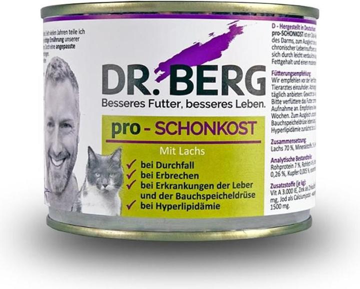Produktbild Dr. Berg Nassfutter pro-Schonkost Katze Lachs, 190 g (Adult, 1 Stk., 190 g)