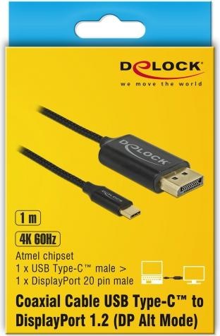 Actual product image Delock DisplayPort — USB Typ C (1 m, USB Type C, DisplayPort)