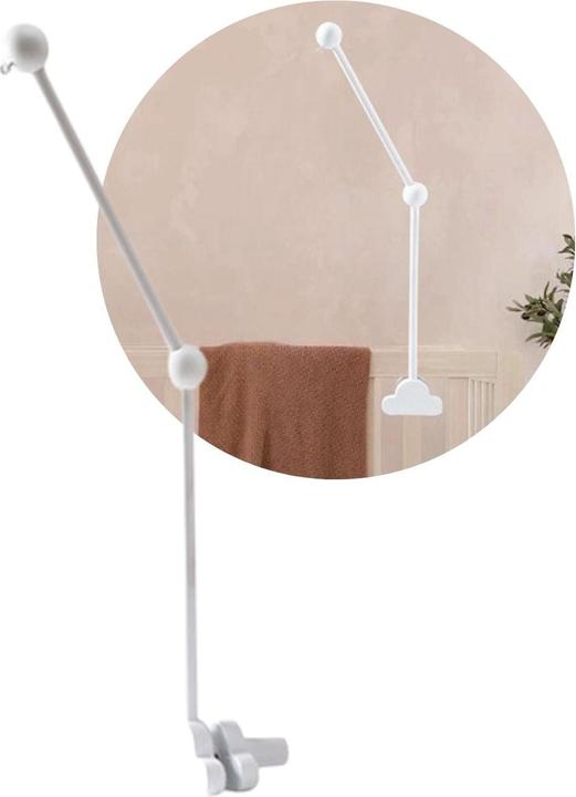 Image du produit Hermex Mobile Halterung Babybett Wolken Glockenhalter Spieluhr Arm