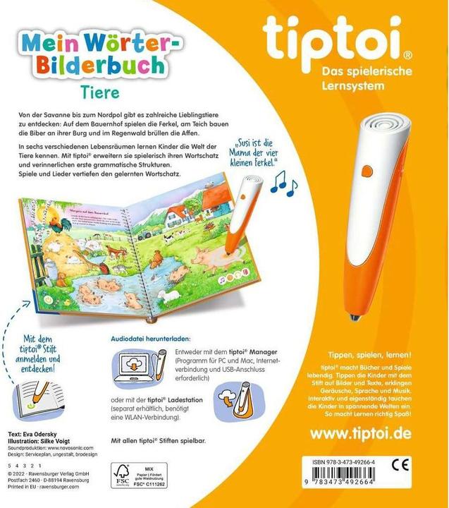 Image du produit tiptoi Wörter-Bilderbuch (Allemand, Eva Odersky, Silke Voigt Silke Voigt, 2022)