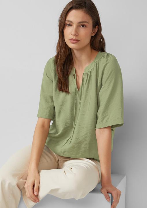 Immagine prodotto s.Oliver Bluse Fliessende Viskose-Bluse mit Raffung und Schleife (46)
