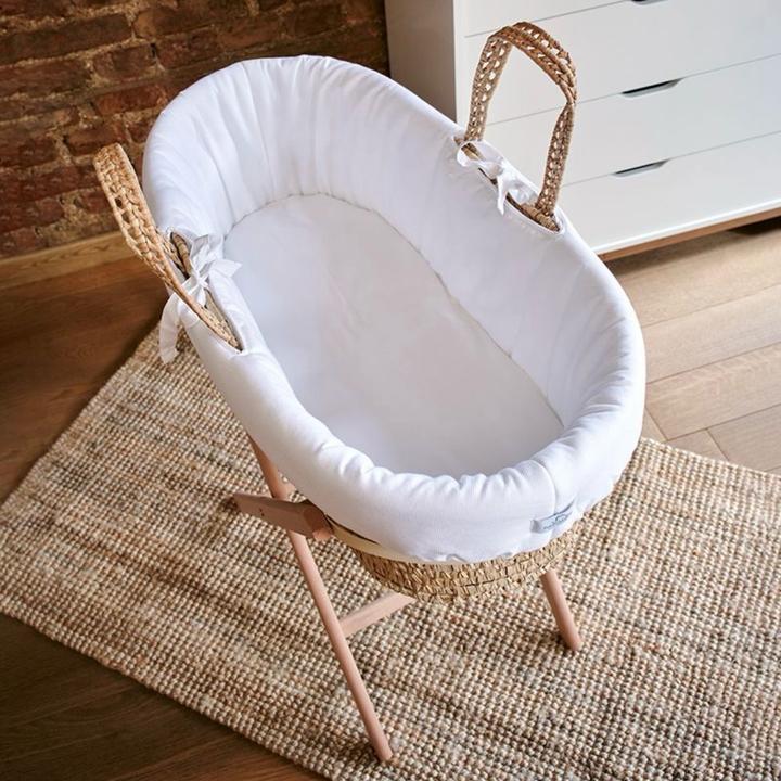 Funnababy ® Textiles pour Couffin de Moïse - Basic - Blanc