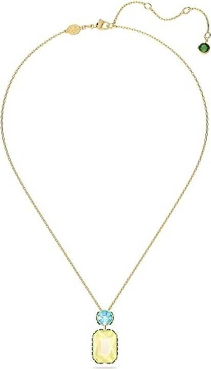 Produktbild Swarovski Orbita Necklace Octagon cut Multicoloured Gold coloured top coat Crystal Cubic Zirconia