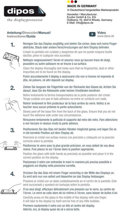 Produktbild Dipos Anti-Shock Displayschutz 9H (1 Stück, Motorola Moto G04)
