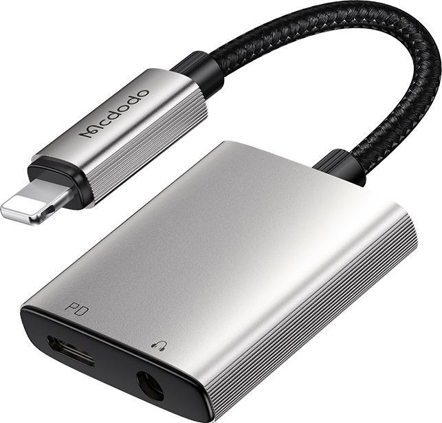 Productafbeelding Mcdodo 2in1 Audio-adapter CA-5540 2in1 Lightning naar Lightning DC 3,5 mm (Bliksem, 3,5 mm aansluiting)