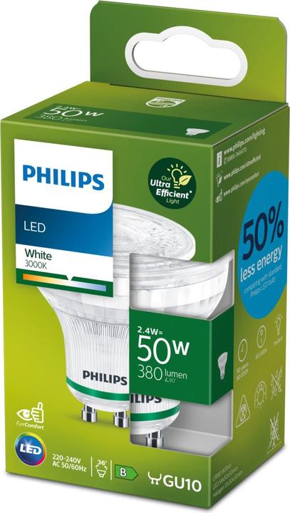 Produktbild Philips Lampe (GU10, 2.40 W, 380 lm, 1 x, B)