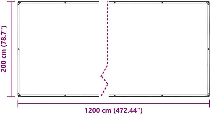 Immagine prodotto vidaXL Telone trasparente con occhielli 2x12 m telone trasparente in polietilene (12 x 2 m)