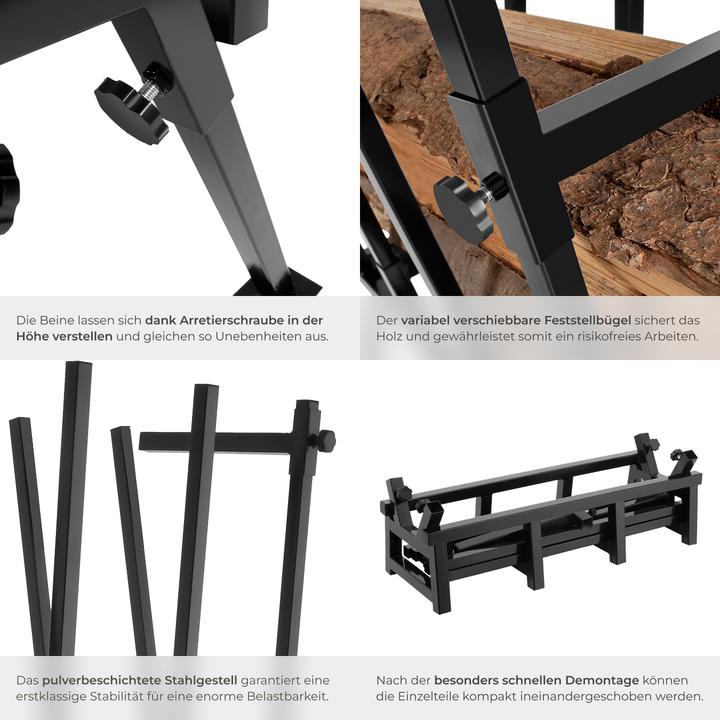Actual product image tectake Wood sawhorse (53 cm, 76 cm)