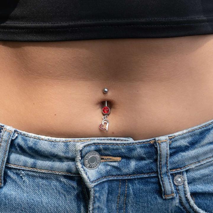 Produktbild Bijouteria Bauchpiercing (Messing rhodiniert, Chirurgenstahl 316L, Kristall)