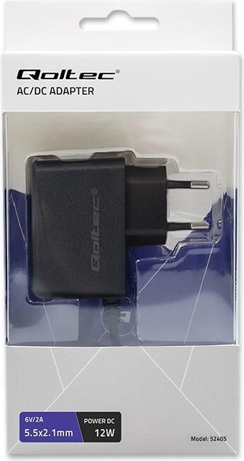 Produktbild Qoltec Zasilacz sieciowy 12W | 6V | 2A | 5.5*2.1 (12 W)