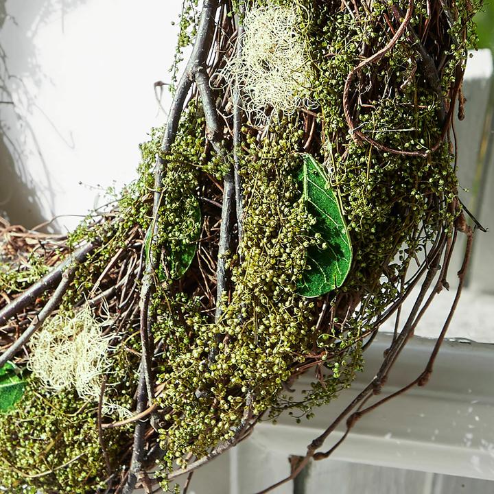 Actual product image Loberon Trockenblumenkranz Vantile braun/grün (32 cm)