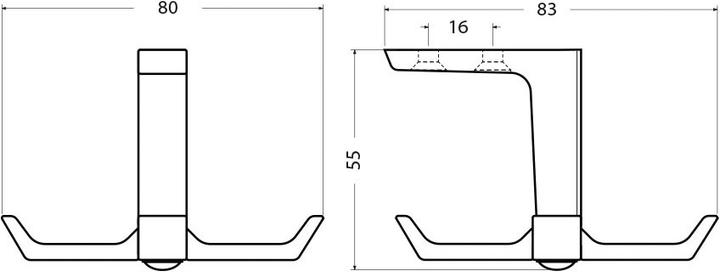 Actual product image Hermeta Coat hook rotatable