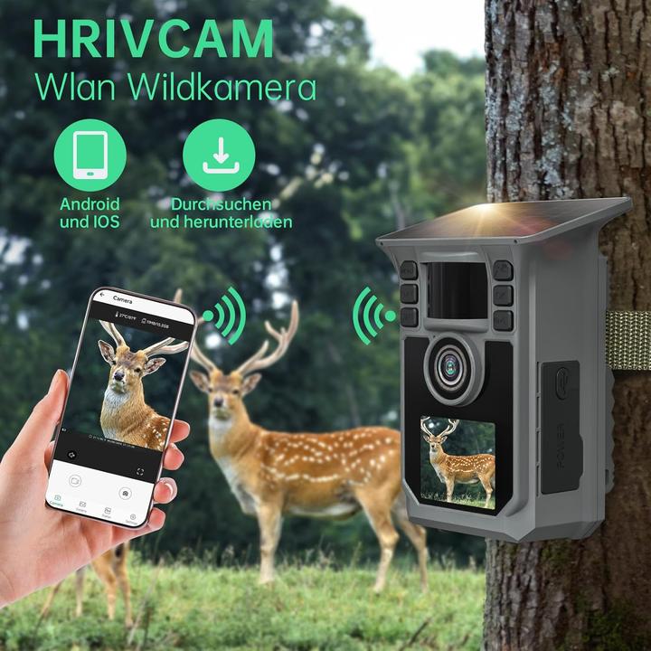 Produktbild Hrivcam 4K Wildkamera mit Bewegungsmelder und Nachtsicht