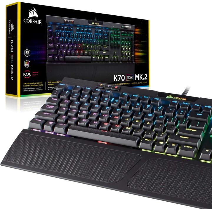 Image du produit Corsair K70 RGB PRO Clavier de jeu mécanique - Cherry MX Red - BE-Layout (BE, Filaire)