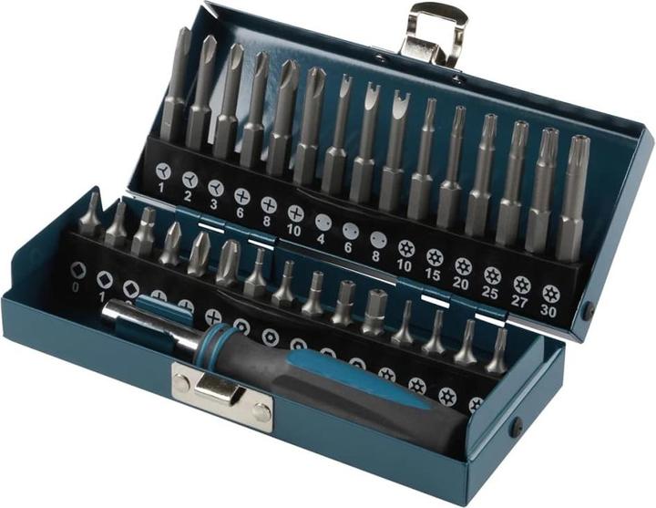 Actual product image wolfcraft wolfcraft 1 Combi Safety Bit Box Solid 31 pcs. (Cross Phillips PH M1, Cross Phillips PH M2, Hexagon socket TX M6, Hexagon socket TX M7, Cross Phillips PH M3, Hexagon socket with hole M2, Hexagon socket with hole M2.5, Hexagon socket with hole M3, Hexagon socket with hole M4, Hexagon socket with hole M5, Hexagon socket TX with hole M8)