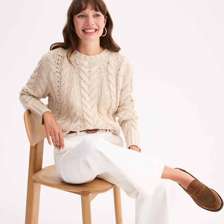 Produktbild Anne Weyburn Pullover aus grobem Zopfstrick (M)