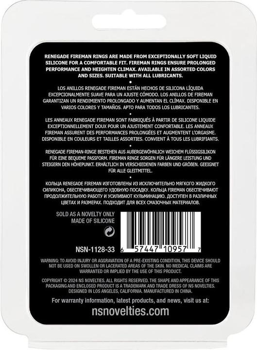 Actual product image NS Novelties renegade fireman ring large black (6 cm)