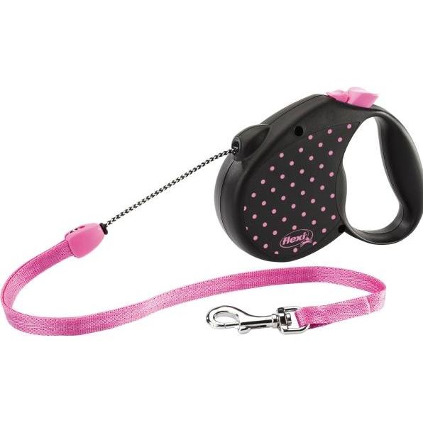 Flexi Color Dots 2014 M snor 5M, 20KG, pink (M, Hund, Hundesport), Halsband + Leine