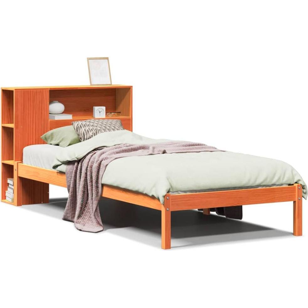 VidaXL, Bett, Bett mit Regal ohne Matratze (90 x 190 cm)