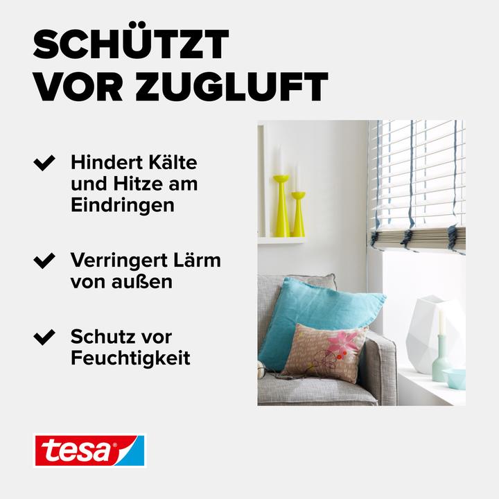 Produktbild tesa tesamoll CLASSIC P-Profil Fensterdichtung, Gummidichtung zum Isolieren