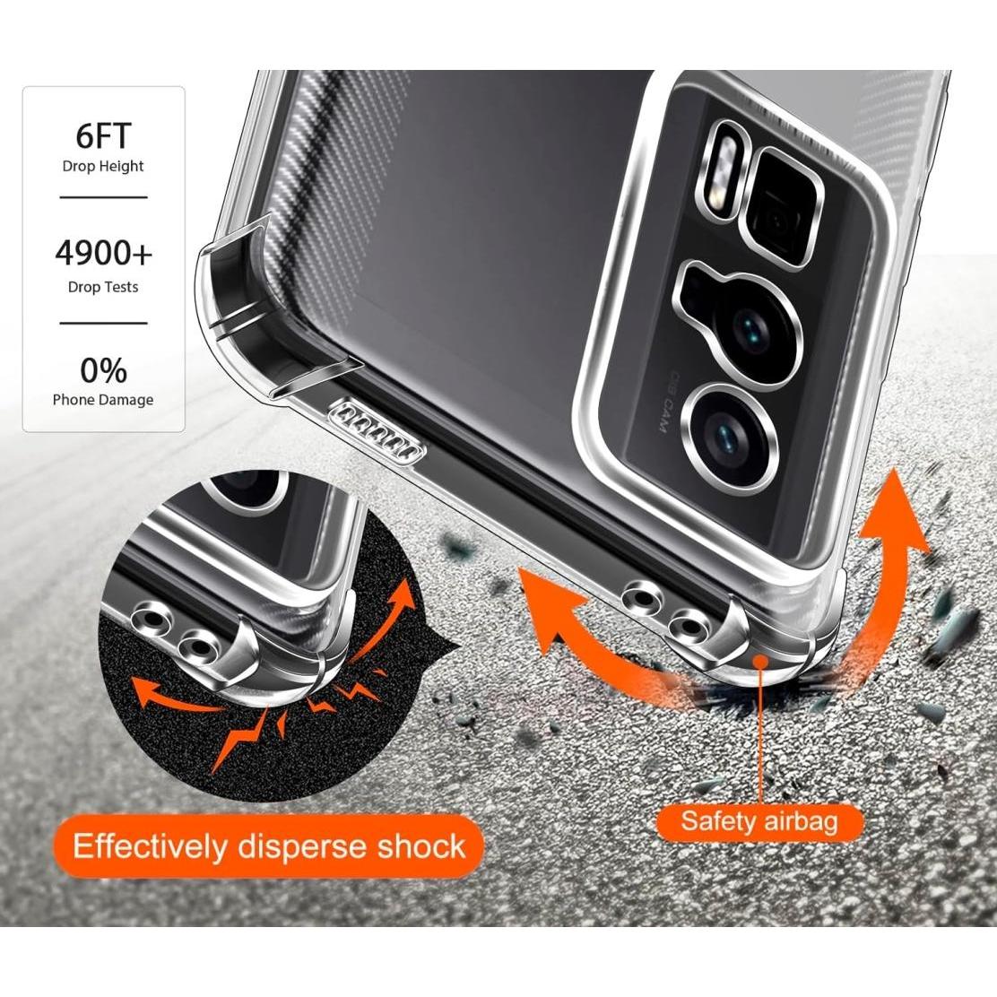 Thumbnail - Screenguard Xiaomi Poco F5 Pro Hülle Crystal Soft Airbag Bumper (Xiaomi Poco F5 Pro), Smartphone Hülle, Transparent