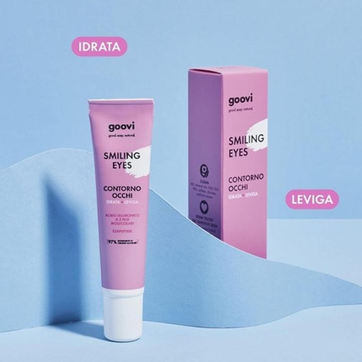 Immagine prodotto Goovi SMILING EYES Crema per gli occhi (Crema per la cura degli occhi, 15 ml, Giorno + Notte)