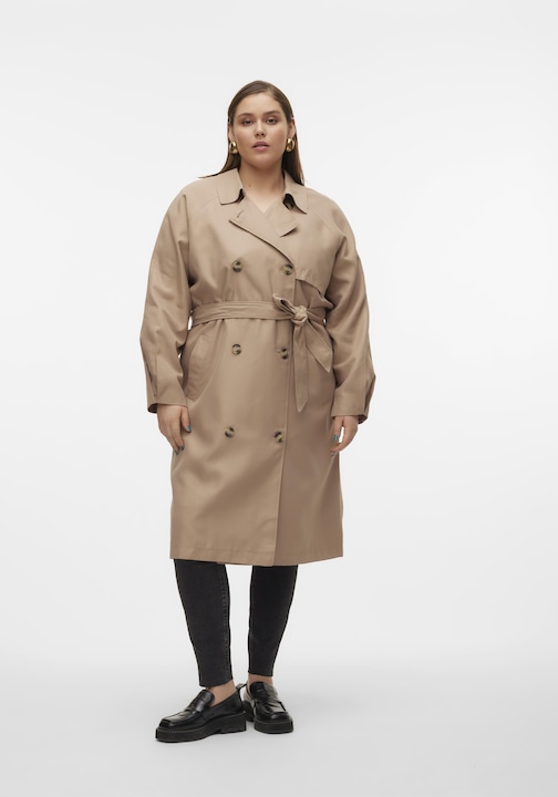 Produktbild Vero Moda Fly-Away Kragen Curve Mantel Trenchcoat (50)