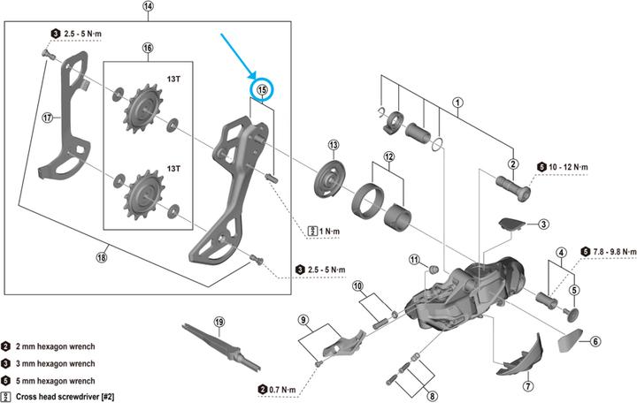 Actual product image Shimano Leitblech RD-M9250