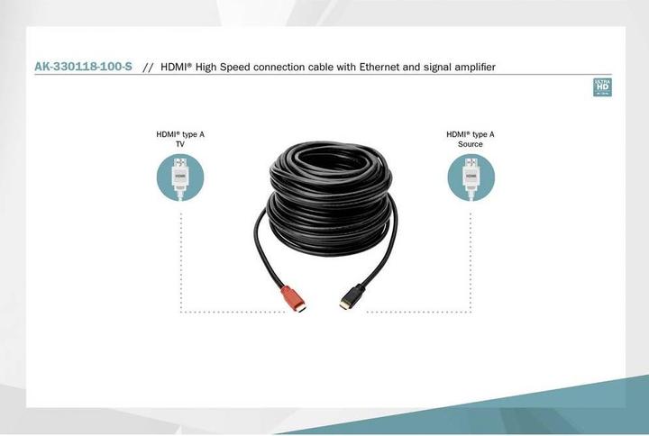 Produktbild Digitus HDMI (Typ A) — HDMI (Typ A) (15 m, HDMI, 2.0)