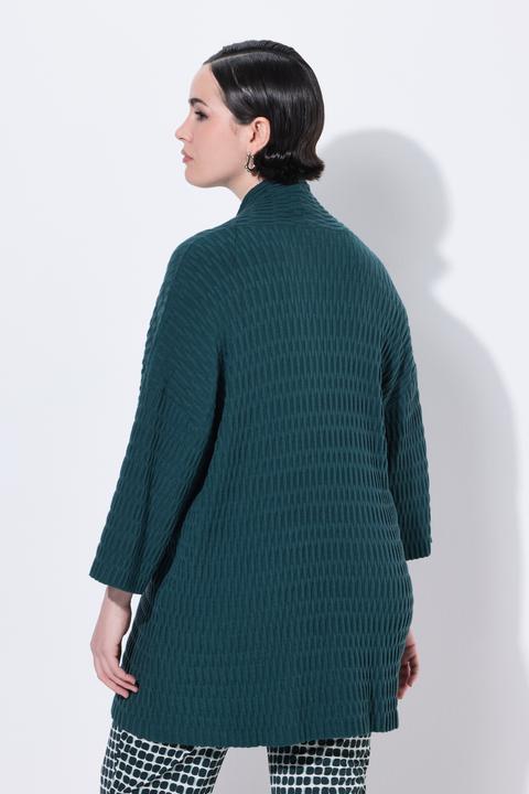 Immagine prodotto Ulla Popken Cardigan dal taglio oversize in maglia lavorata con scollo a V e maniche a 3/4 (62)
