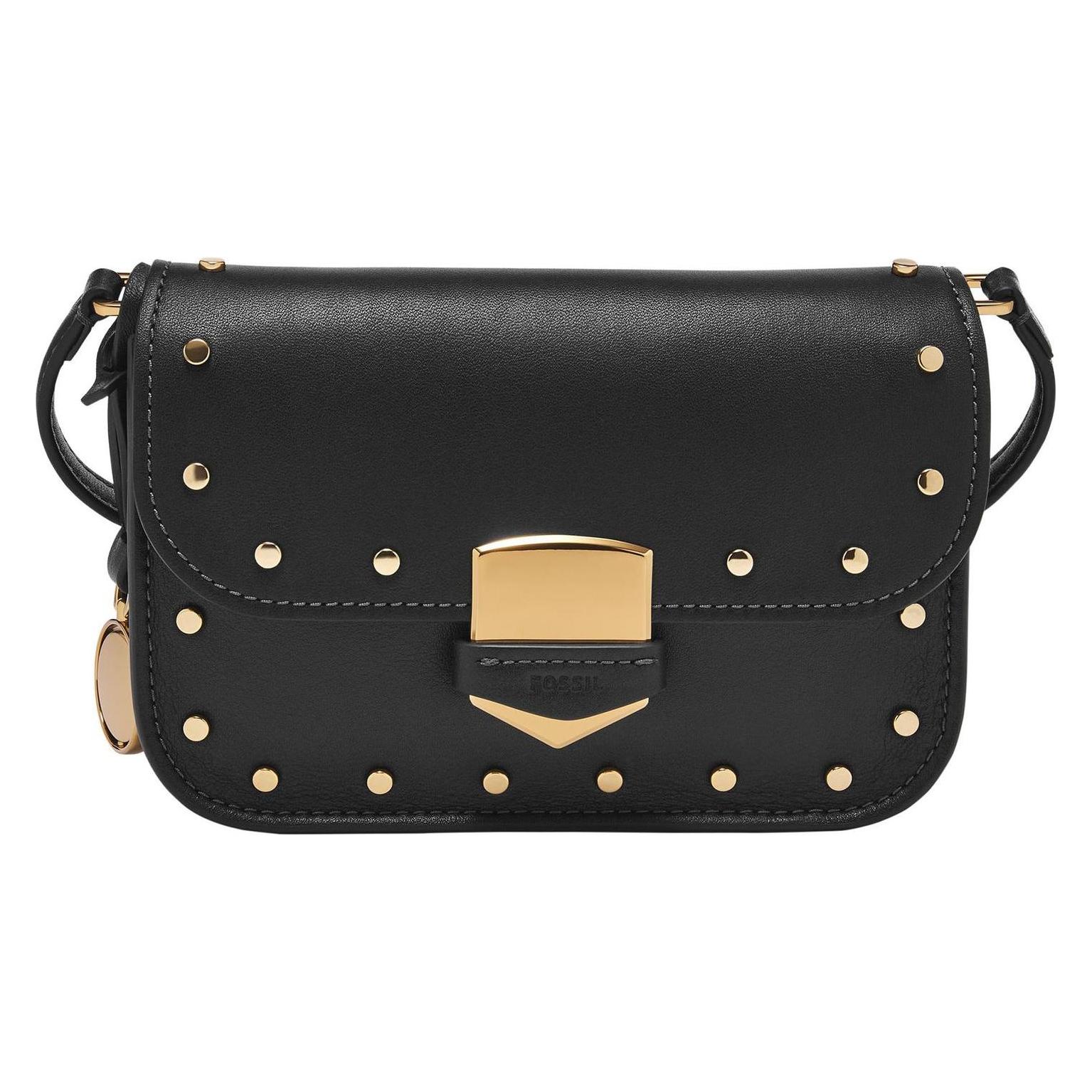 Fossil, Damen, Handtasche, Lennox Flap Crossbody, Schwarz
