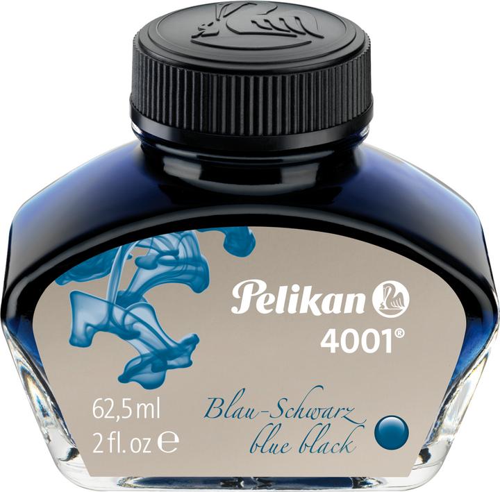 Immagine prodotto Pelikan Inchiostro 4001 in vetro, blu-nero, contenuto: 62,5 ml (Calamaio, Nero)