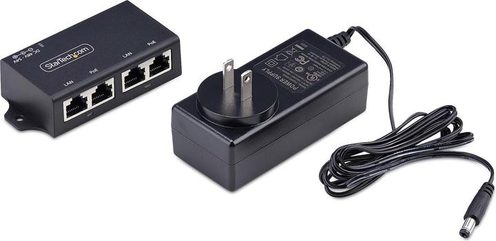 Actual product image StarTech Switch Acc 2-Port Gigabit PoE Injector (802.3at (PoE+), 30 W)