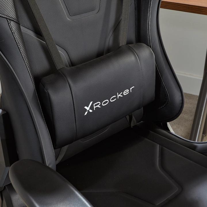 Actual product image X Rocker Chaise de jeu eSport Agility Sport avec ajustement ergonomique Noire Carbone