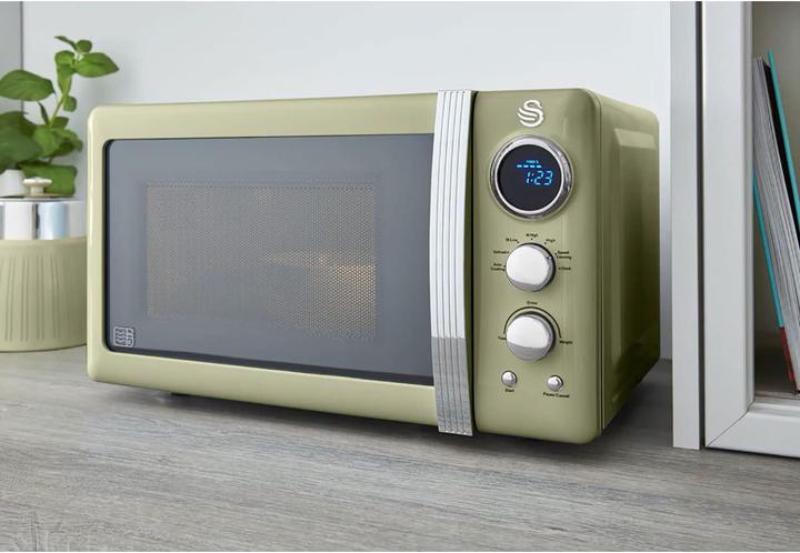 Actual product image Swan Retro Mikrowelle mit Timer und Auftaufunktion (20 l)
