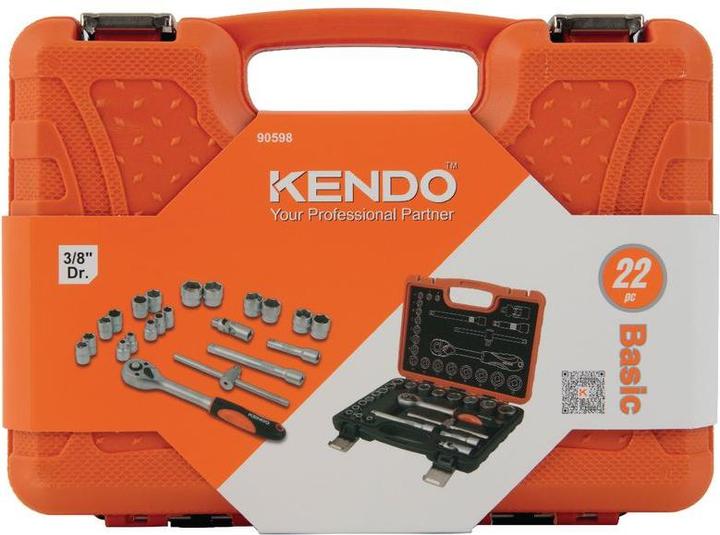 Produktbild Kendo Steckschlüsselsatz 3/8" 22-teilig (10 mm, 11 mm, 12 mm, 13 mm, 14 mm, 15 mm, 16 mm, 17 mm, 18 mm, 19 mm, 20 mm, 21 mm, 22 mm, 6 mm, 7 mm, 8 mm, 9 mm)