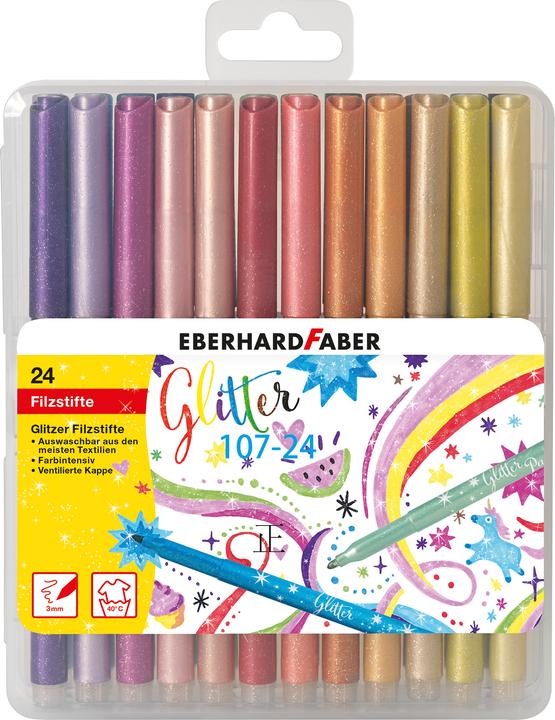 Image du produit EberhardFaber Crayon fibre Glitter (Multicolore, 24 x)