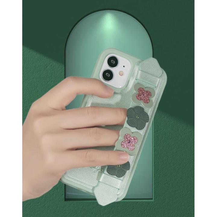Image du produit Kingxbar La coque Sweet Series est décorée de cristaux Swarovski originaux pour l'iPhone 12 mini vert (Apple iPhone 12 mini)