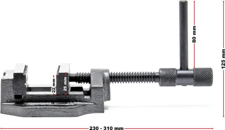 Immagine prodotto Wiltec Morsa per macchine 100 mm Morsa per officina Morsa per trapani (100 mm)