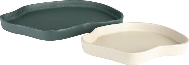 Produktbild Zuiver Revolt Trays Set of 2 Green/Ivory