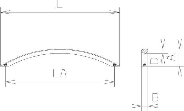 Image du produit Poignée à arc segmentaire arrondie Isabella Ø10mm