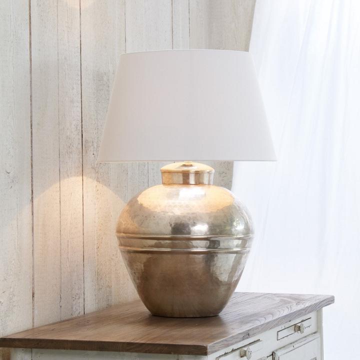 Image du produit Loberon Lampe de table Madison crème/argent antique (E27)