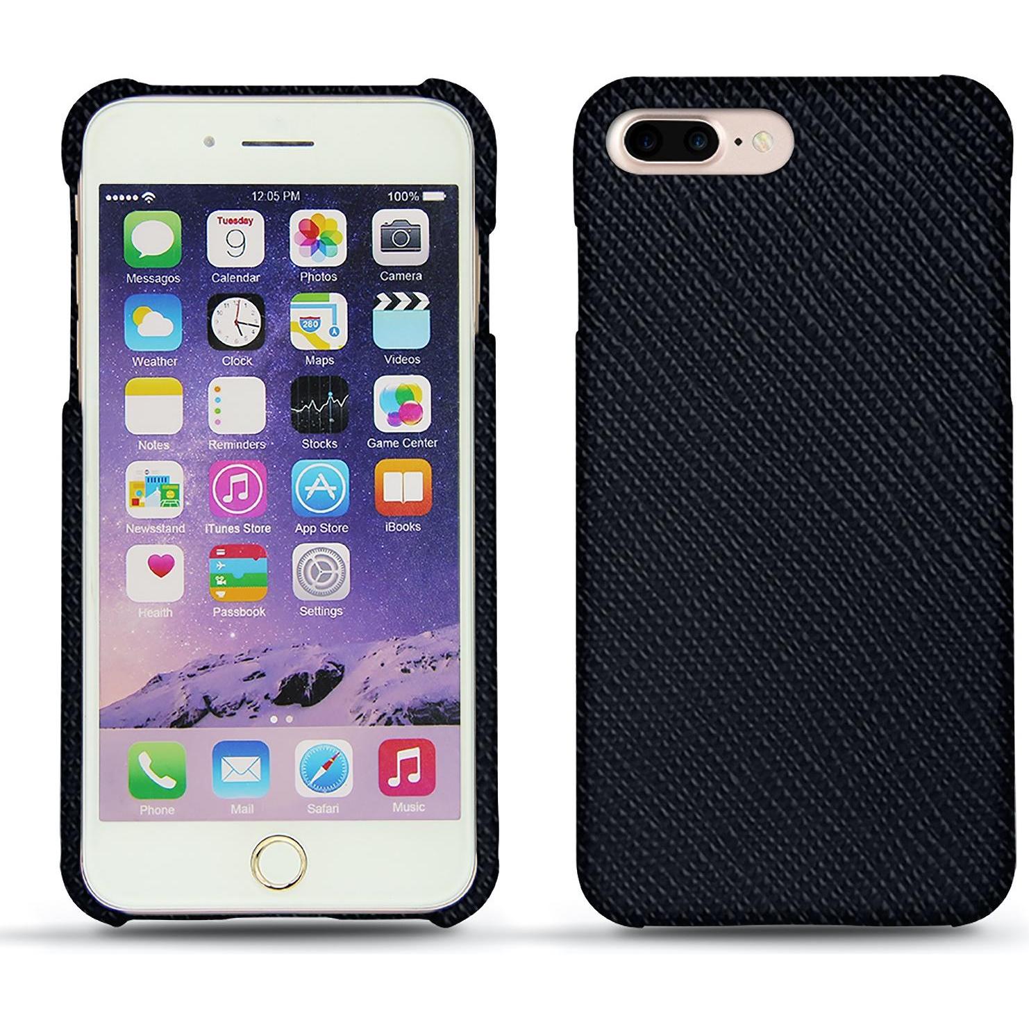 Noreve Lederschutzhülle (Apple iPhone 7 Plus), Smartphone Hülle, Schwarz