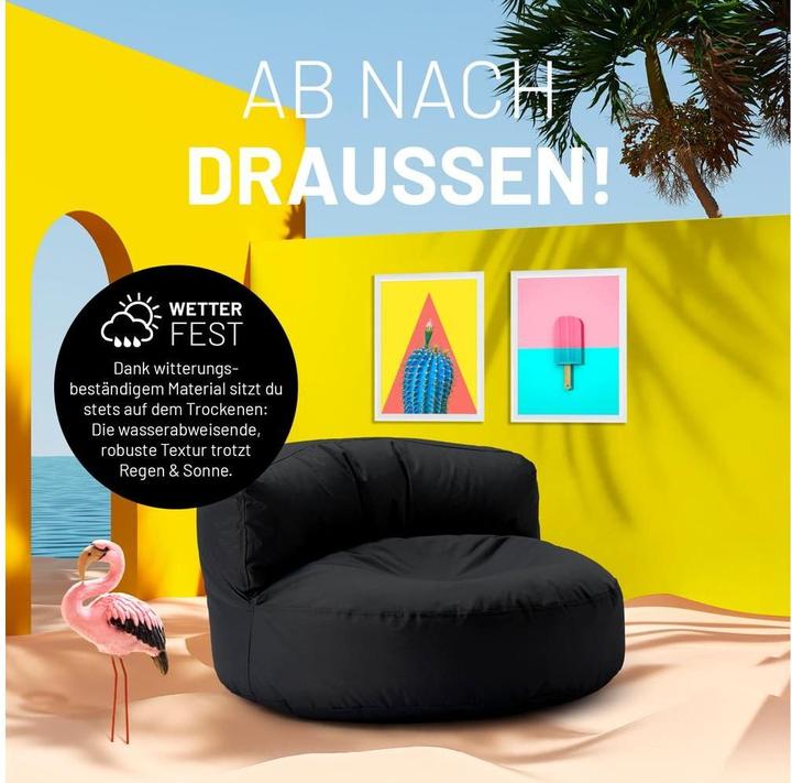Produktbild Lumaland Sitzsack-Sofa, 320 l Polyester (PES), Schwarz