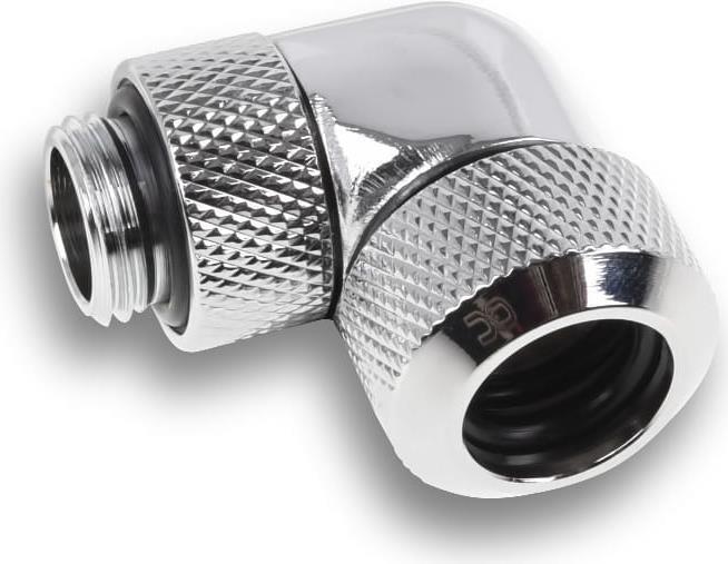 Actual product image Alphacool Icicle 13mm HardTube Screw-on 90?? rotatable G1/4 for Plexi brass tubes - 4pcs