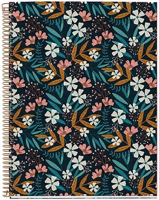 Miquelrius Spiralnotizbuch A4/120K, Blumen, Wildblumen, Gitter (A4, Checked, Hardcover)