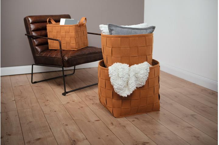Actual product image N8werk Felt storage basket 32 cm rust brown (1 x, 32 x 32 x 32 cm)