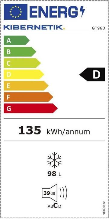 Energy Label Kibernetik Gefriertruhe D947096 (Stand-alone, 98 l)