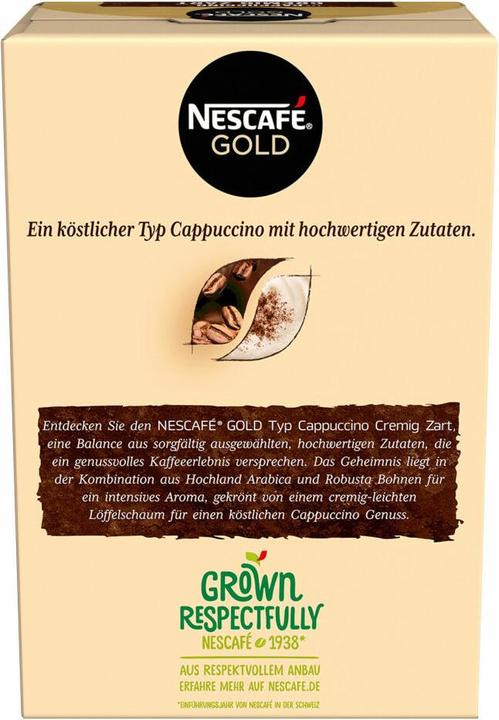Image du produit Nescafé Cappuccino Crémeux Tendre Boisson en poudre 10x 14,0 g (140 g)