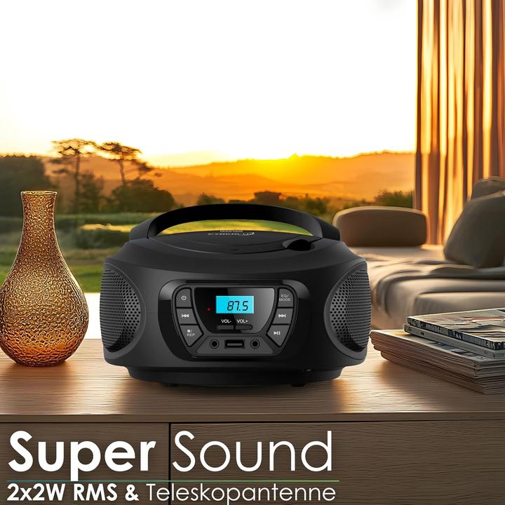 Produktbild Cyberlux Tragbarer CD-Player mit Radio und USB-Anschluss